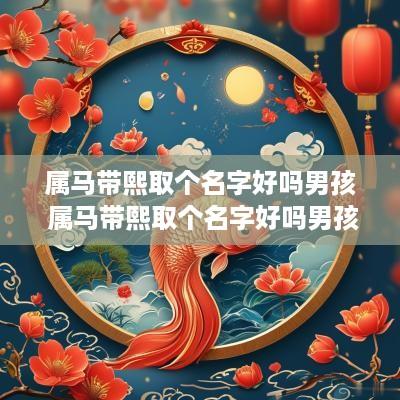 属马带熙取个名字好吗男孩 属马带熙取个名字好吗男孩子