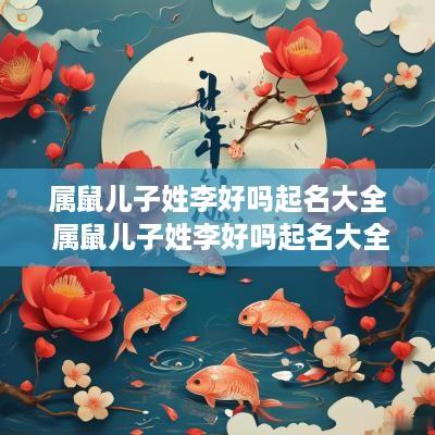 属鼠儿子姓李好吗起名大全 属鼠儿子姓李好吗起名大全男孩