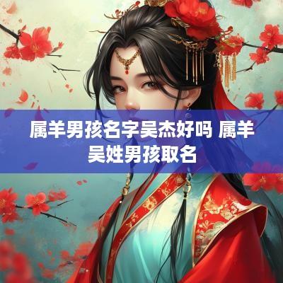 属羊男孩名字吴杰好吗 属羊吴姓男孩取名