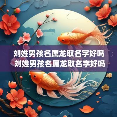 刘姓男孩名属龙取名字好吗 刘姓男孩名属龙取名字好吗