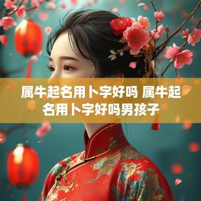 属牛起名用卜字好吗 属牛起名用卜字好吗男孩子
