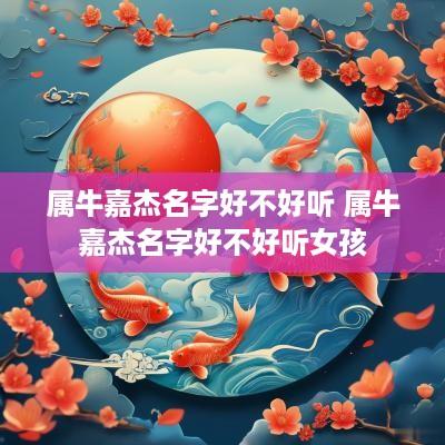 属牛嘉杰名字好不好听 属牛嘉杰名字好不好听女孩