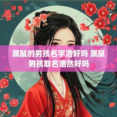 属鼠的男孩名字浩好吗 属鼠男孩取名浩然好吗