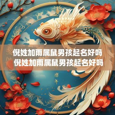 倪姓加雨属鼠男孩起名好吗 倪姓加雨属鼠男孩起名好吗怎么样