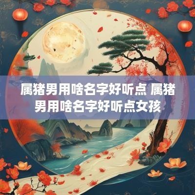 属猪男用啥名字好听点 属猪男用啥名字好听点女孩