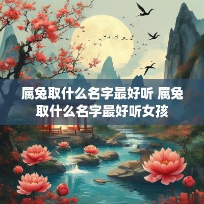 属兔取什么名字最好听 属兔取什么名字最好听女孩