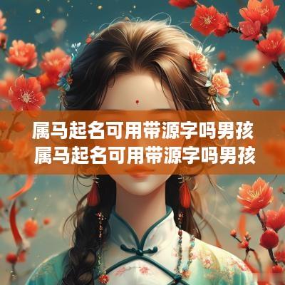 属马起名可用带源字吗男孩 属马起名可用带源字吗男孩名字