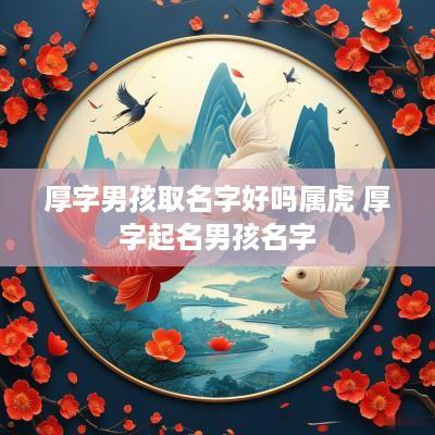厚字男孩取名字好吗属虎 厚字起名男孩名字