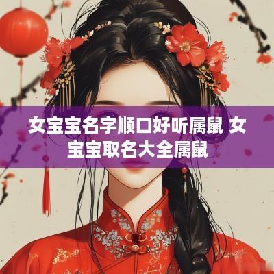 女宝宝名字顺口好听属鼠 女宝宝取名大全属鼠