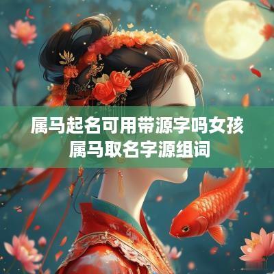 属马起名可用带源字吗女孩 属马取名字源组词