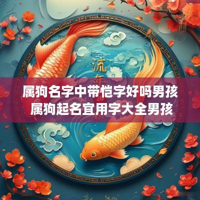 属狗名字中带恺字好吗男孩 属狗起名宜用字大全男孩