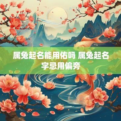 属兔起名能用佑吗 属兔起名字忌用偏旁