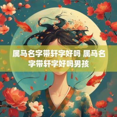 属马名字带轩字好吗 属马名字带轩字好吗男孩