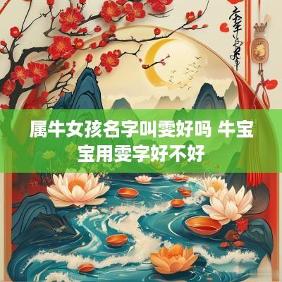 属牛女孩名字叫雯好吗 牛宝宝用雯字好不好