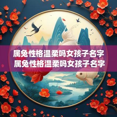 属兔性格温柔吗女孩子名字 属兔性格温柔吗女孩子名字怎么取