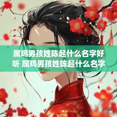 属鸡男孩姓陈起什么名字好听 属鸡男孩姓陈起什么名字好听点