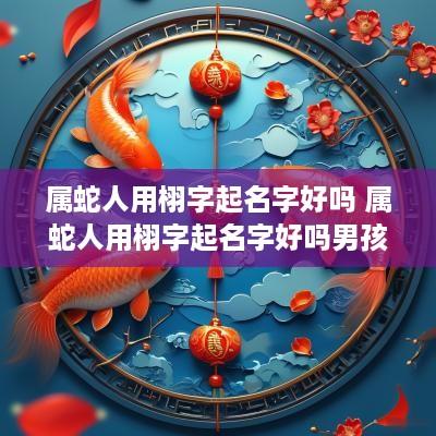 属蛇人用栩字起名字好吗 属蛇人用栩字起名字好吗男孩