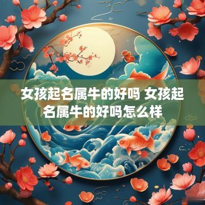 女孩起名属牛的好吗 女孩起名属牛的好吗怎么样
