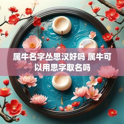 属牛名字丛思汉好吗 属牛可以用思字取名吗