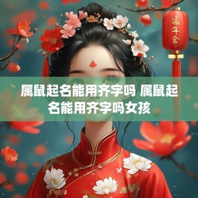 属鼠起名能用齐字吗 属鼠起名能用齐字吗女孩