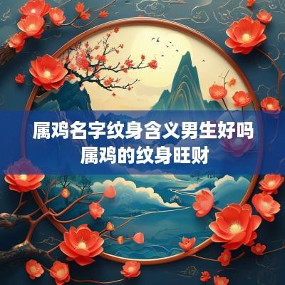属鸡名字纹身含义男生好吗 属鸡的纹身旺财