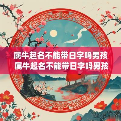 属牛起名不能带日字吗男孩 属牛起名不能带日字吗男孩子