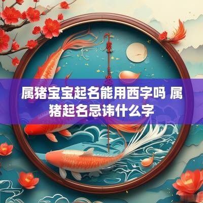属猪宝宝起名能用西字吗 属猪起名忌讳什么字