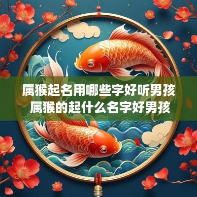 属猴起名用哪些字好听男孩 属猴的起什么名字好男孩