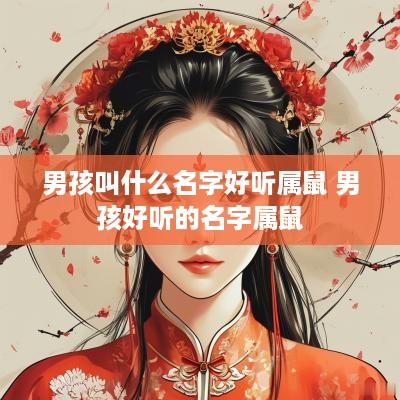 男孩叫什么名字好听属鼠 男孩好听的名字属鼠