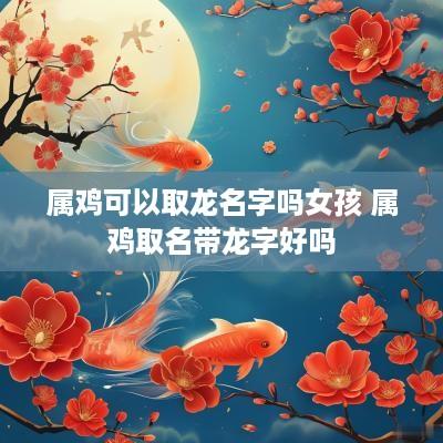 属鸡可以取龙名字吗女孩 属鸡取名带龙字好吗