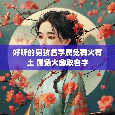 好听的男孩名字属兔有火有土 属兔火命取名字