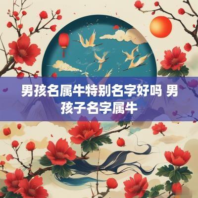 男孩名属牛特别名字好吗 男孩子名字属牛
