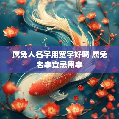 属兔人名字用宽字好吗 属兔名字宜忌用字