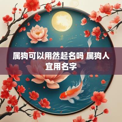 属狗可以用然起名吗 属狗人宜用名字