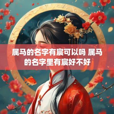 属马的名字有宸可以吗 属马的名字里有宸好不好