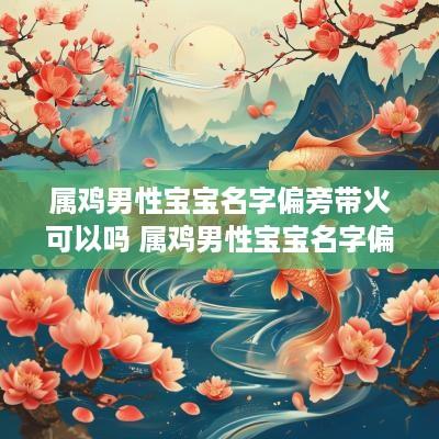 属鸡男性宝宝名字偏旁带火可以吗 属鸡男性宝宝名字偏旁带火可以吗怎么取名