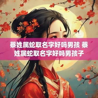 蔡姓属蛇取名字好吗男孩 蔡姓属蛇取名字好吗男孩子