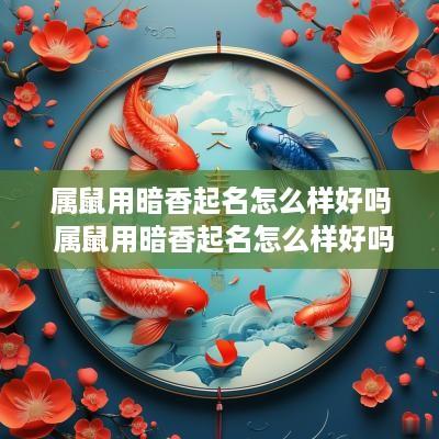 属鼠用暗香起名怎么样好吗 属鼠用暗香起名怎么样好吗女孩