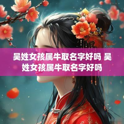 吴姓女孩属牛取名字好吗 吴姓女孩属牛取名字好吗