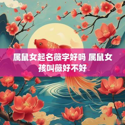 属鼠女起名薇字好吗 属鼠女孩叫薇好不好