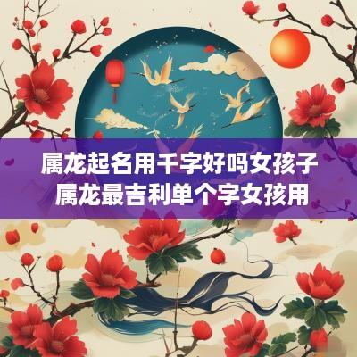 属龙起名用千字好吗女孩子 属龙最吉利单个字女孩用