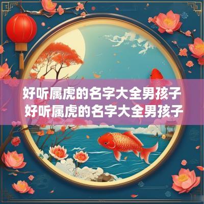 好听属虎的名字大全男孩子 好听属虎的名字大全男孩子两个字