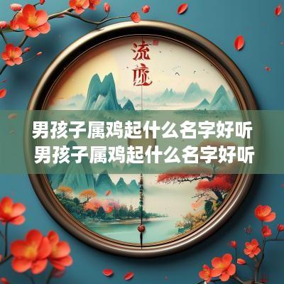 男孩子属鸡起什么名字好听 男孩子属鸡起什么名字好听点