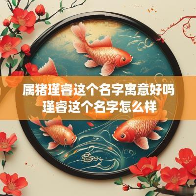属猪瑾睿这个名字寓意好吗 瑾睿这个名字怎么样
