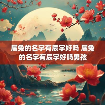 属兔的名字有辰字好吗 属兔的名字有辰字好吗男孩