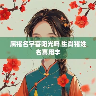 属猪名字喜阳光吗 生肖猪姓名喜用字