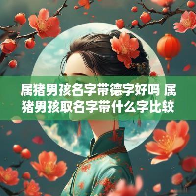 属猪男孩名字带德字好吗 属猪男孩取名字带什么字比较好