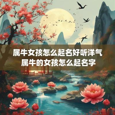 属牛女孩怎么起名好听洋气 属牛的女孩怎么起名字