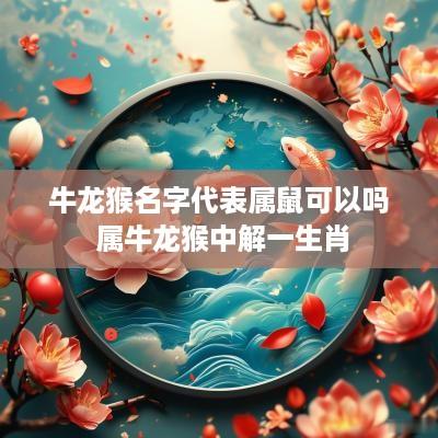 牛龙猴名字代表属鼠可以吗 属牛龙猴中解一生肖