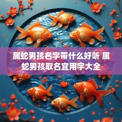 属蛇男孩名字带什么好听 属蛇男孩取名宜用字大全